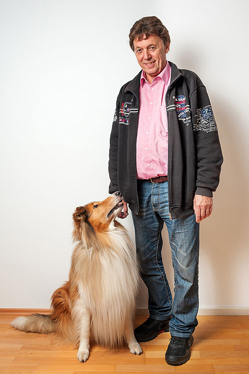 Werner Dais mit Hund
